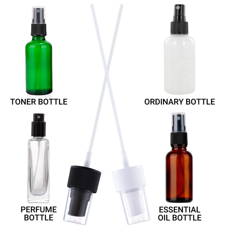 Winsyison 8pcs Fine Mist Sprayer Caps, Plastic Spray Bottle Nozzle, Nozzle Tops Replacement for Cleaning Solutions- White & Black - Image 4